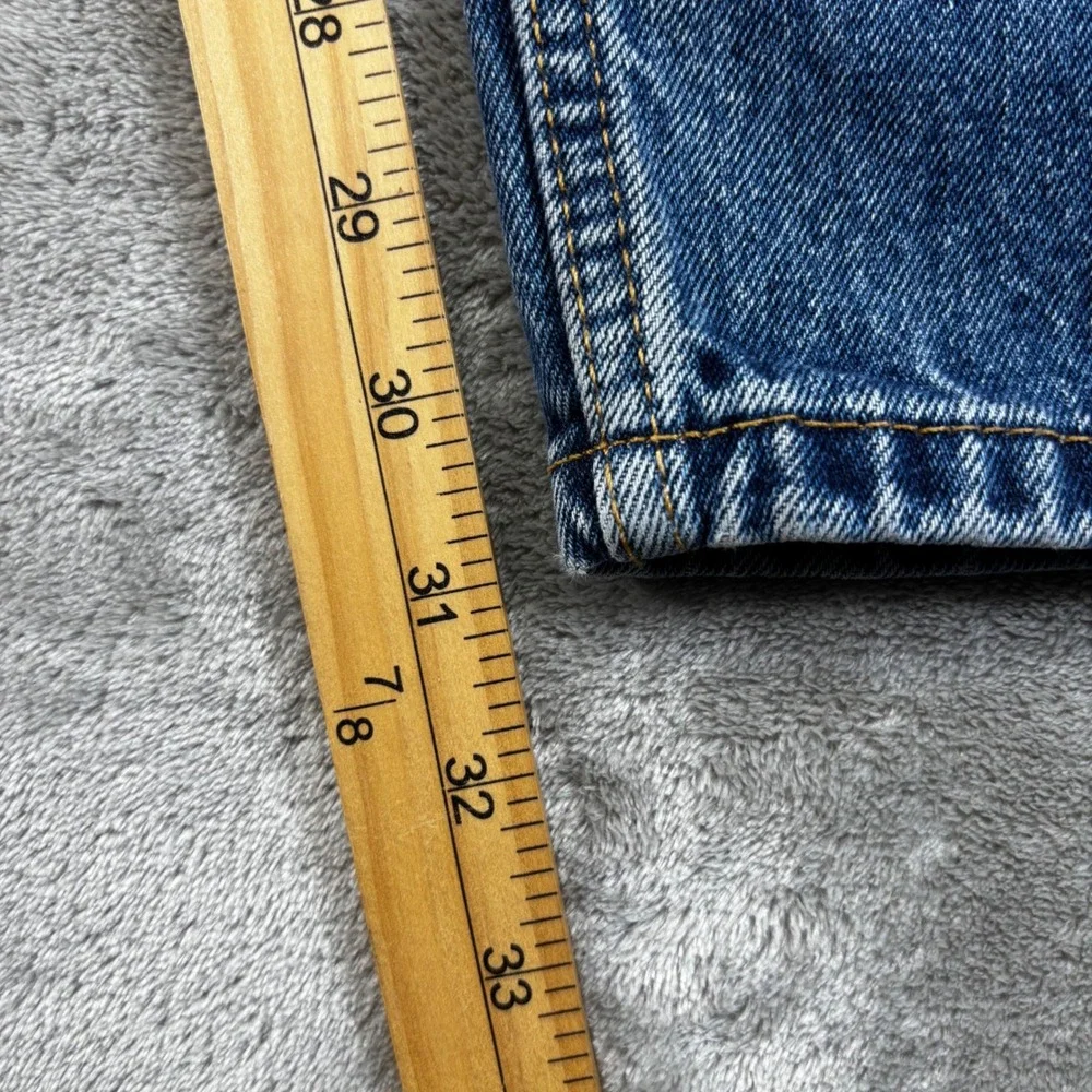 Levis 505 Regular Fit Jeans Mens 42x32 Blue Excellent Medium‎ Wash Straight Leg